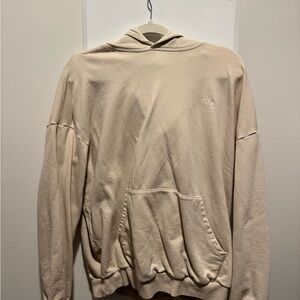 NUX Cream Hoodie with Minimalist Design